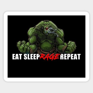 Eat. Sleep. RAGE! Repeat. Sticker